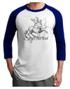 Sagittarius Illustration Adult Raglan Shirt-TooLoud-White-Royal-X-Small-Davson Sales