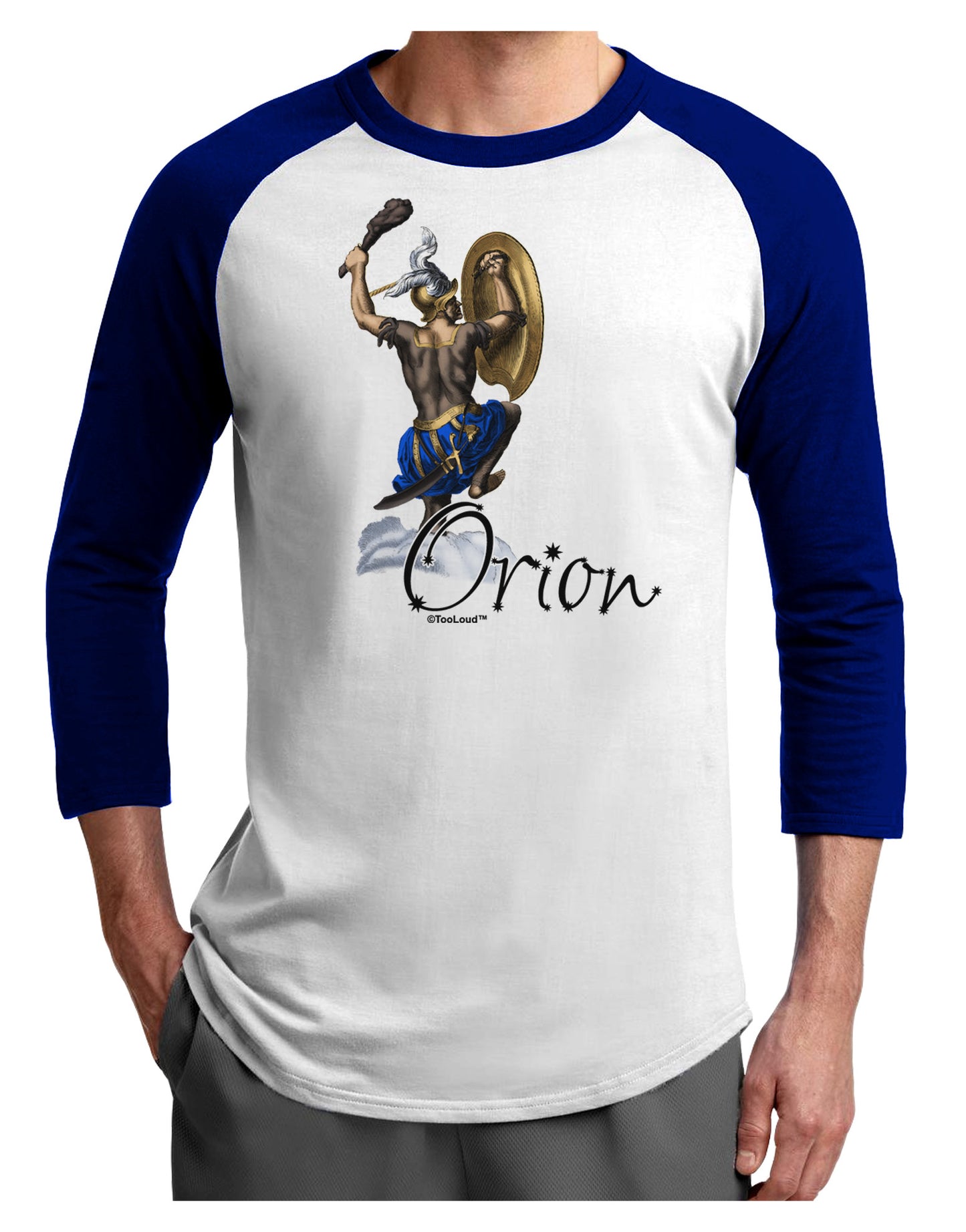 Orion Color Illustration Adult Raglan Shirt-TooLoud-White-Royal-X-Small-Davson Sales