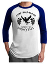 Camp Half Blood Cabin 12 Dionysus Adult Raglan Shirt by-Raglan Shirt-TooLoud-White-Royal-X-Small-Davson Sales