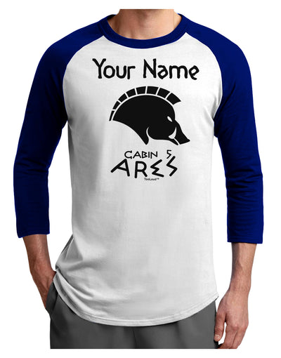 Personalized Cabin 5 Ares Adult Raglan Shirt by-Raglan Shirt-TooLoud-White-Royal-X-Small-Davson Sales