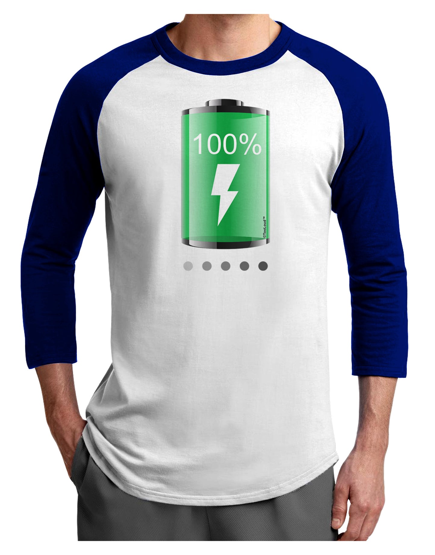 Full Energy 100 Percent Adult Raglan Shirt-Raglan Shirt-TooLoud-White-Royal-X-Small-Davson Sales
