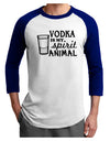 Vodka Is My Spirit Animal Adult Raglan Shirt-Raglan Shirt-TooLoud-White-Royal-X-Small-Davson Sales