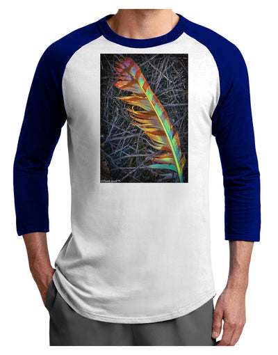 Rainbow Feather Adult Raglan Shirt-Raglan Shirt-TooLoud-White-Royal-X-Small-Davson Sales