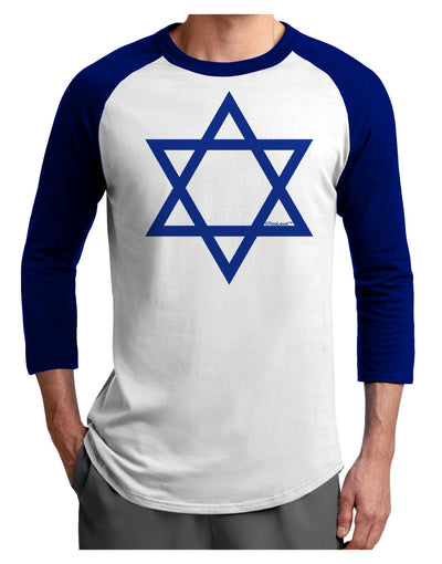 Jewish Star of David Adult Raglan Shirt by TooLoud-TooLoud-White-Royal-X-Small-Davson Sales