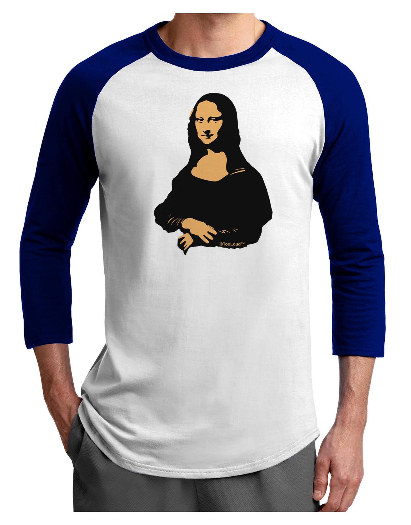 Mona Cutout Adult Raglan Shirt-Raglan Shirt-TooLoud-White-Royal-X-Small-Davson Sales