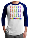 Pandamonium Rainbow Pandas Adult Raglan Shirt by TooLoud-TooLoud-White-Royal-X-Small-Davson Sales