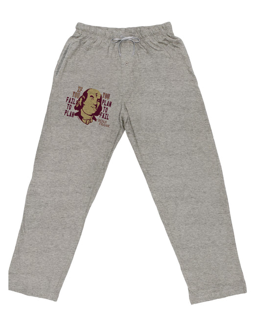 TooLoud If you Fail to Plan, you Plan to Fail-Benjamin Franklin Adult Loose Fit Lounge Pants-Lounge Pants-TooLoud-Ash-Gray-Small-Davson Sales