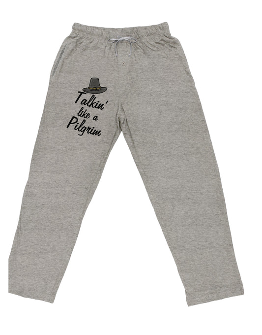 TooLoud Talkin Like a Pilgrim Adult Loose Fit Lounge Pants-Lounge Pants-TooLoud-Ash-Gray-Small-Davson Sales