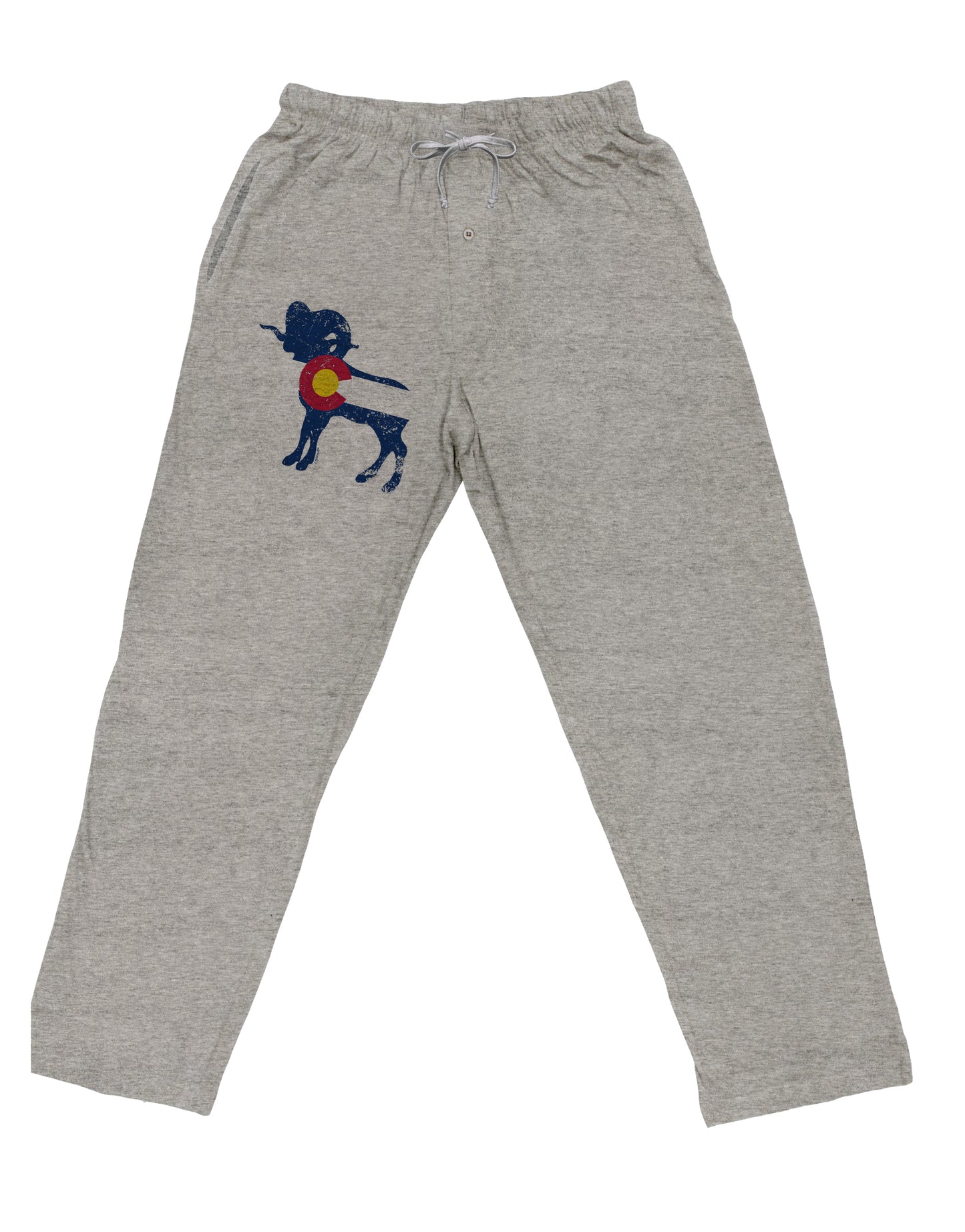 TooLoud Grunge Rocky Mountain Bighorn Sheep Flag Adult Loose Fit Lounge Pants-Lounge Pants-TooLoud-Ash-Gray-Small-Davson Sales