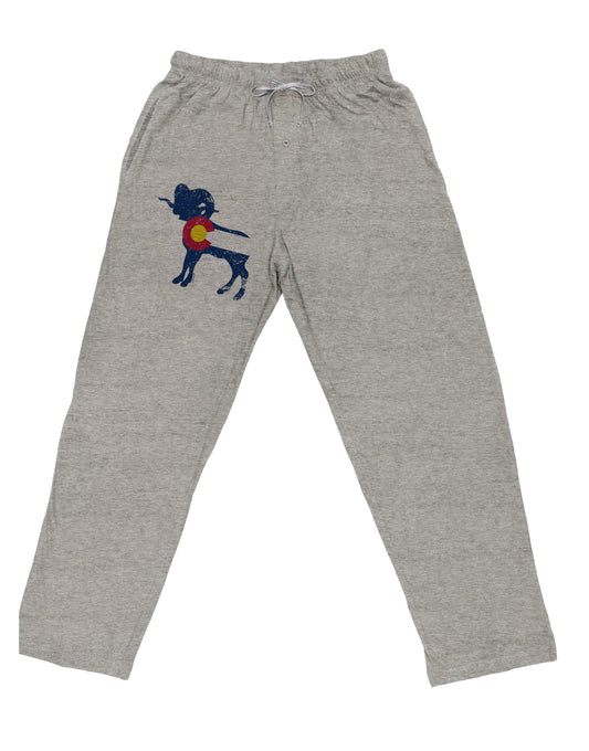 TooLoud Grunge Rocky Mountain Bighorn Sheep Flag Adult Loose Fit Lounge Pants-Lounge Pants-TooLoud-Ash-Gray-Small-Davson Sales