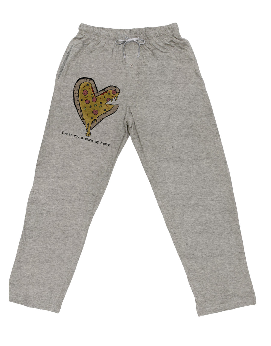 TooLoud I gave you a Pizza my Heart Adult Loose Fit Lounge Pants-Lounge Pants-TooLoud-Ash-Gray-Small-Davson Sales
