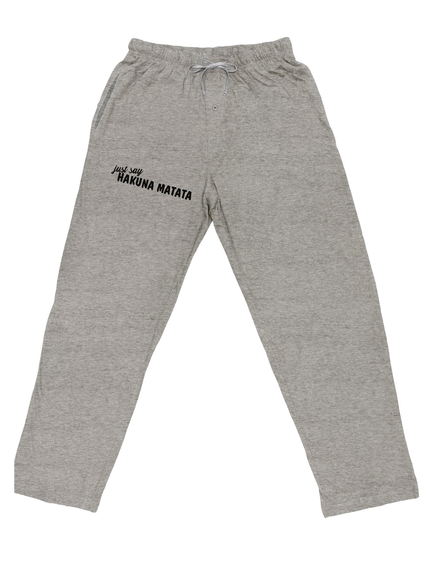 TooLoud Just Say Hakuna Matata Adult Loose Fit Lounge Pants-Lounge Pants-TooLoud-Ash-Gray-Small-Davson Sales