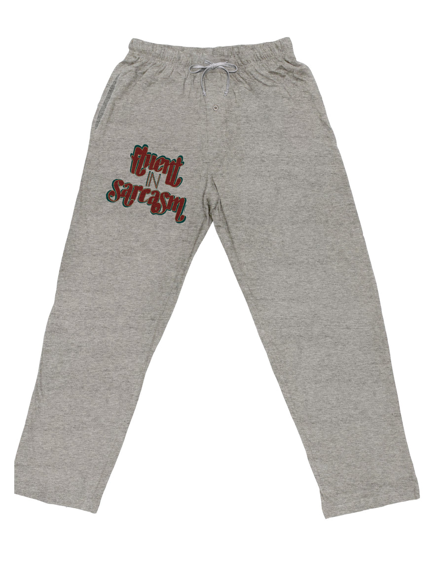 TooLoud Fluent in Sarcasm Adult Loose Fit Lounge Pants-Lounge Pants-TooLoud-Ash-Gray-Small-Davson Sales