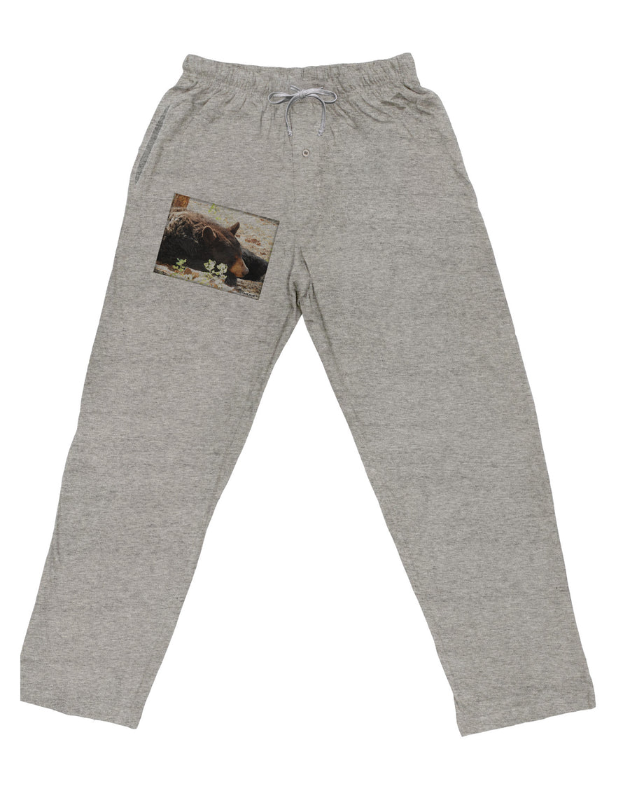 Laying Black Bear Adult Loose Fit Lounge Pants-Lounge Pants-TooLoud-Ash-Gray-Small-Davson Sales