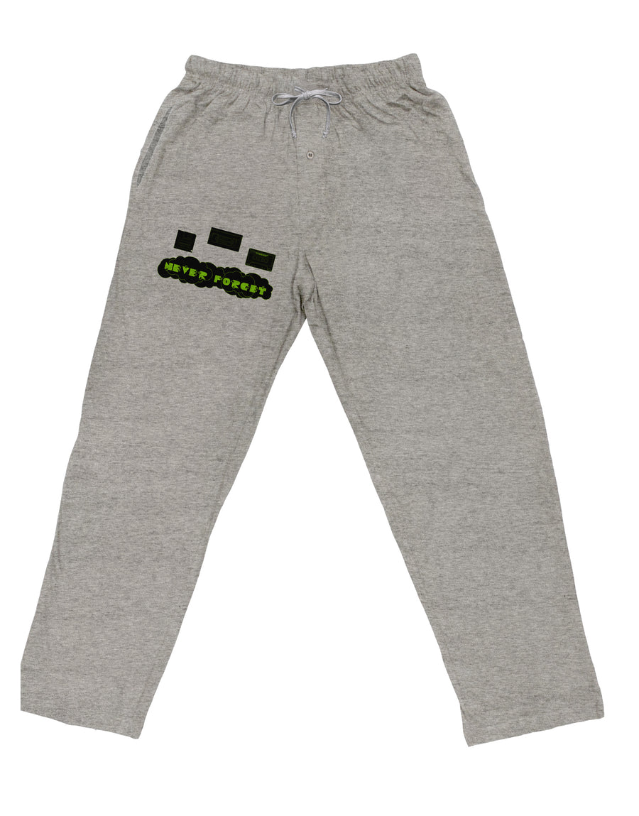 Never Forget Retro 80's Funny Adult Loose Fit Lounge Pants by TooLoud-Lounge Pants-TooLoud-Ash-Gray-Small-Davson Sales