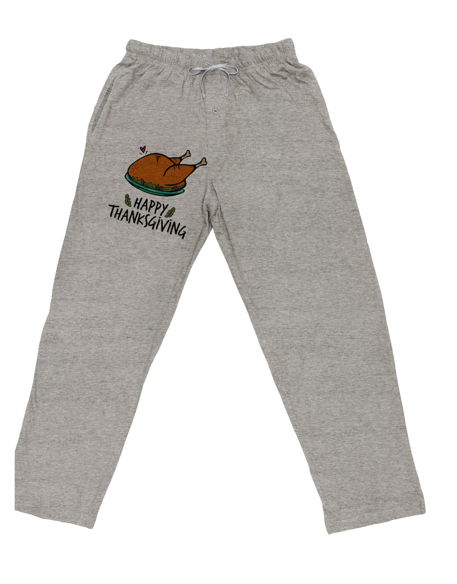 TooLoud Happy Thanksgiving Adult Loose Fit Lounge Pants-Lounge Pants-TooLoud-Ash-Gray-Small-Davson Sales