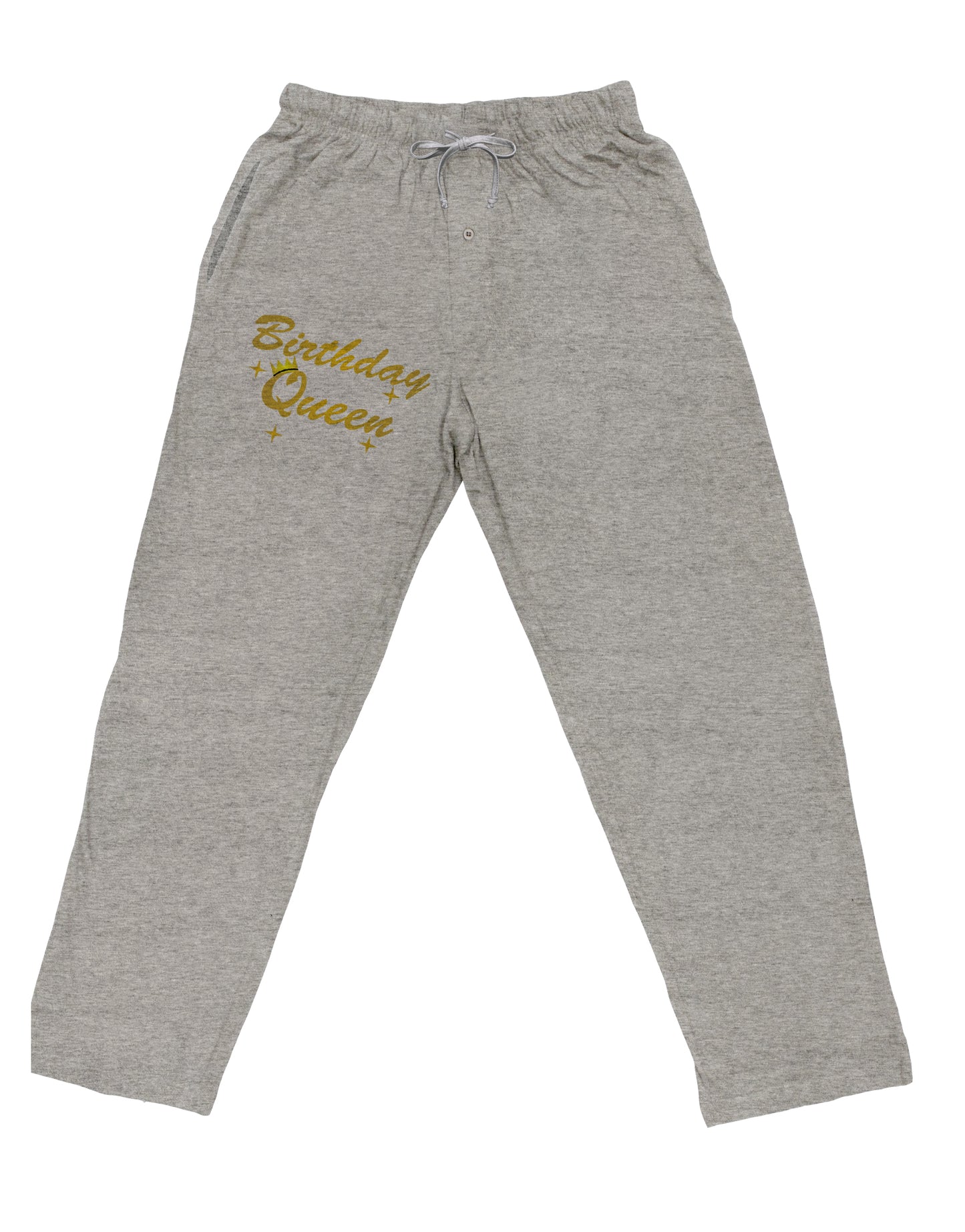 Birthday Queen Text Adult Loose Fit Lounge Pants by TooLoud-TooLoud-Ash-Gray-Small-Davson Sales