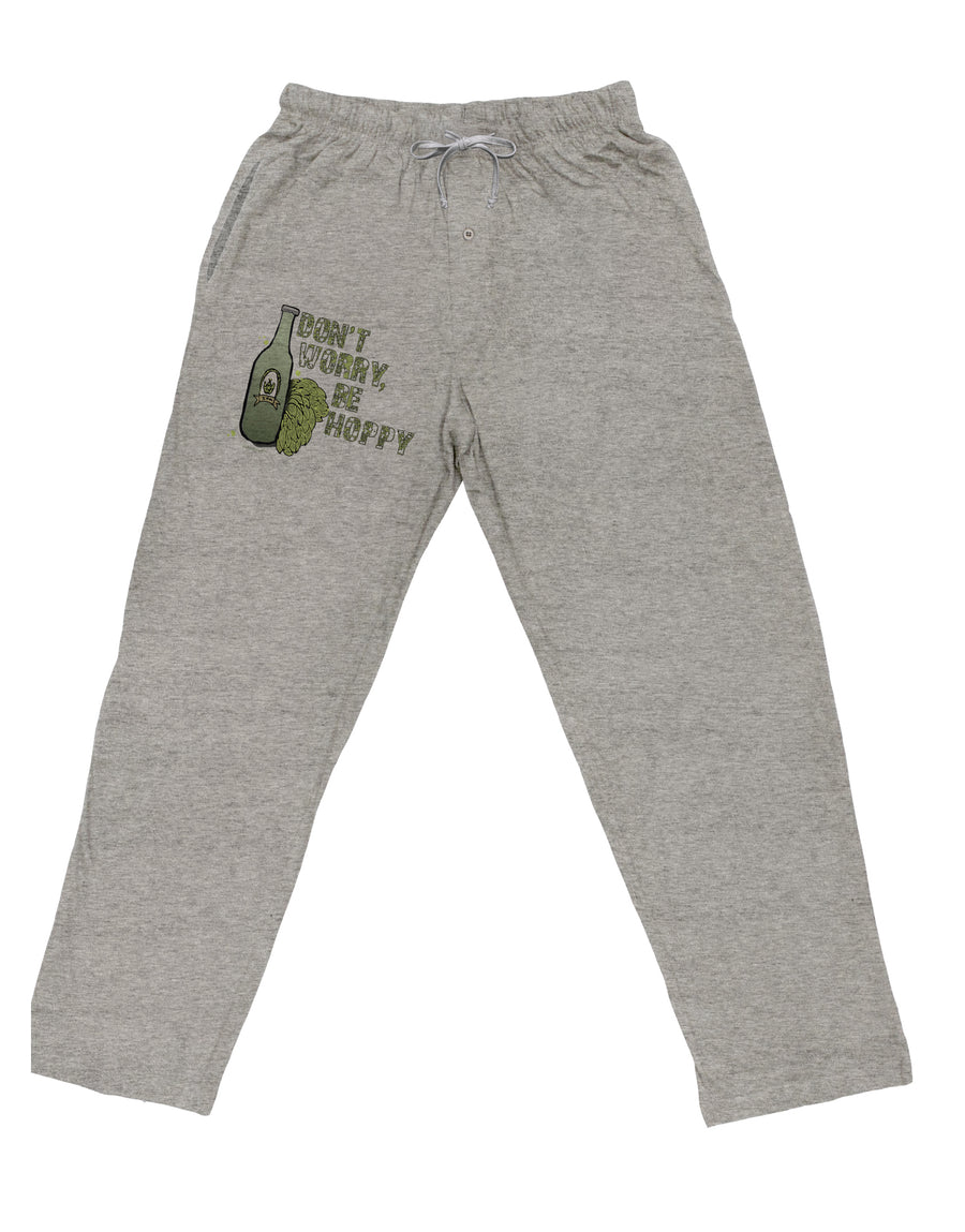 TooLoud Don't Worry Be Hoppy Adult Loose Fit Lounge Pants-Lounge Pants-TooLoud-Ash-Gray-Small-Davson Sales