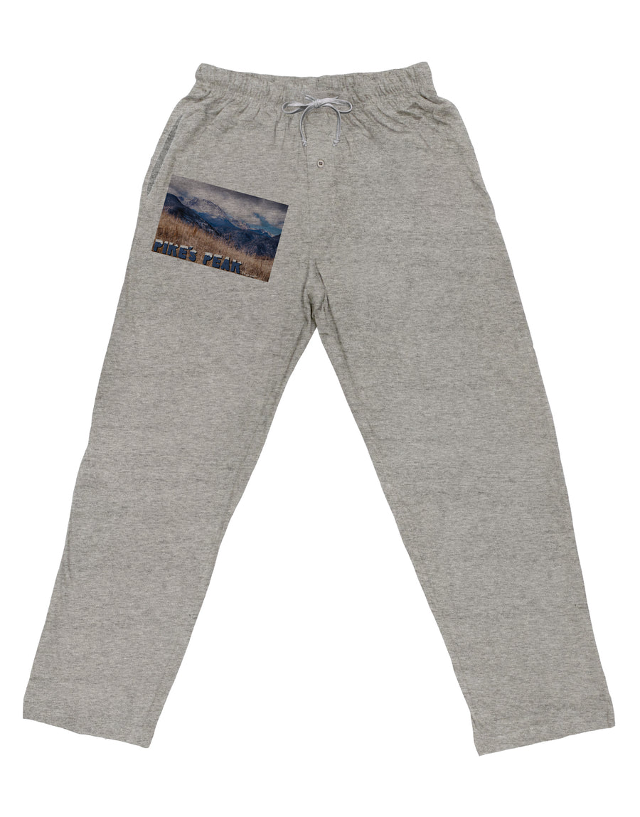 Pikes Peak CO Mountains Text Adult Loose Fit Lounge Pants by TooLoud-Lounge Pants-TooLoud-Ash-Gray-Small-Davson Sales