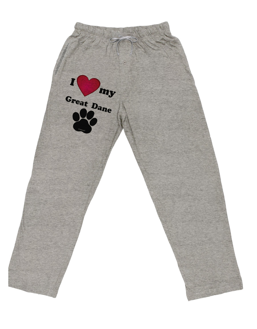 I Heart My Great Dane Adult Loose Fit Lounge Pants by TooLoud-TooLoud-Ash-Gray-Small-Davson Sales