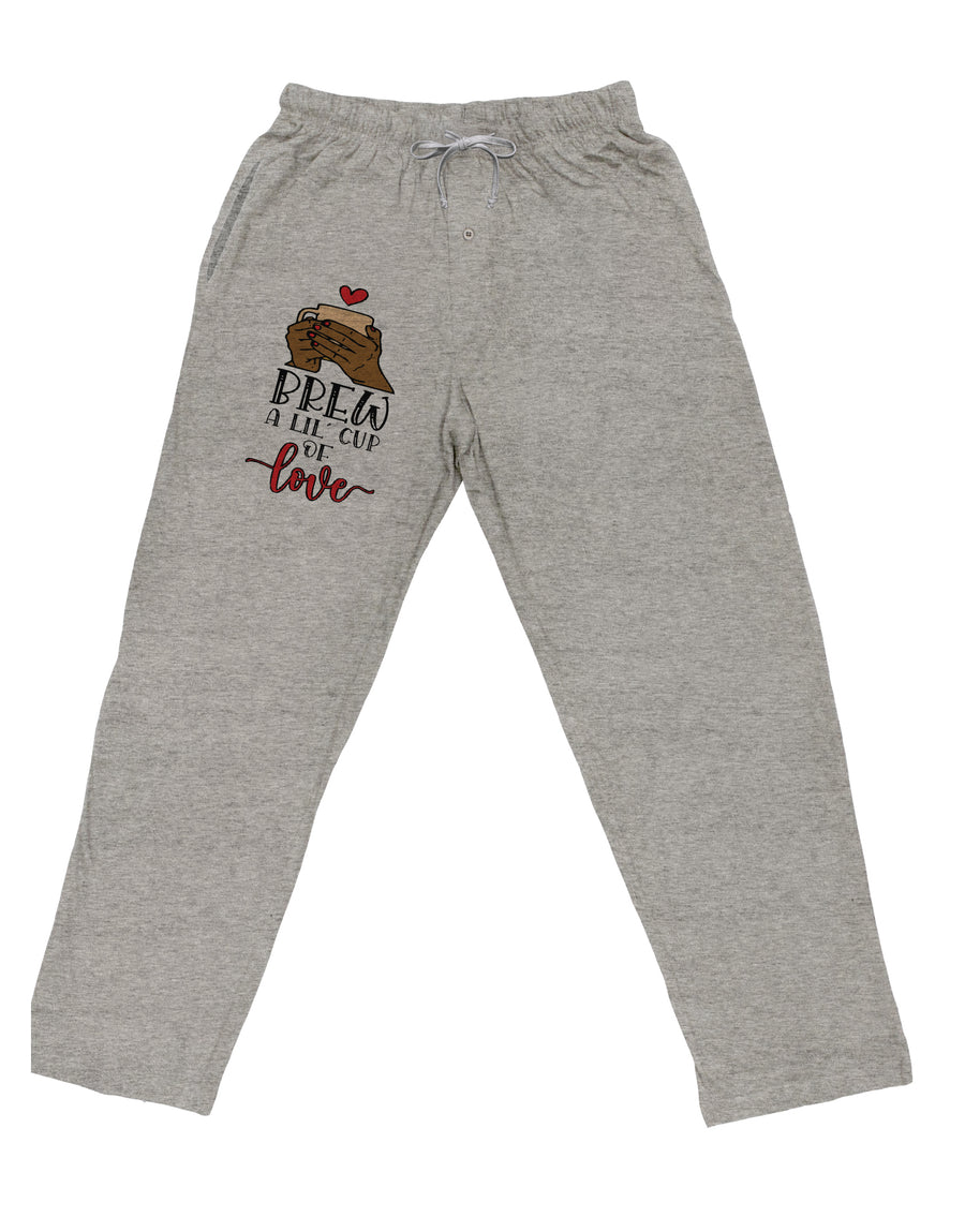 TooLoud Brew a lil cup of love Adult Loose Fit Lounge Pants-Lounge Pants-TooLoud-Ash-Gray-Small-Davson Sales