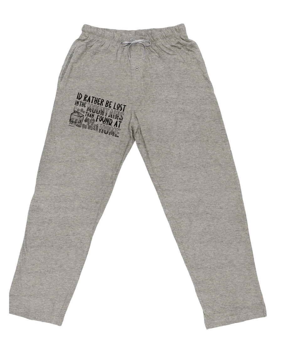 TooLoud I'd Rather be Lost in the Mountains than be found at Home Adult Loose Fit Lounge Pants-Lounge Pants-TooLoud-Ash-Gray-Small-Davson Sales