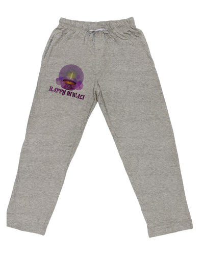 Happy Diwali Purple Candle Adult Loose Fit Lounge Pants by TooLoud-Lounge Pants-TooLoud-Ash-Gray-Small-Davson Sales