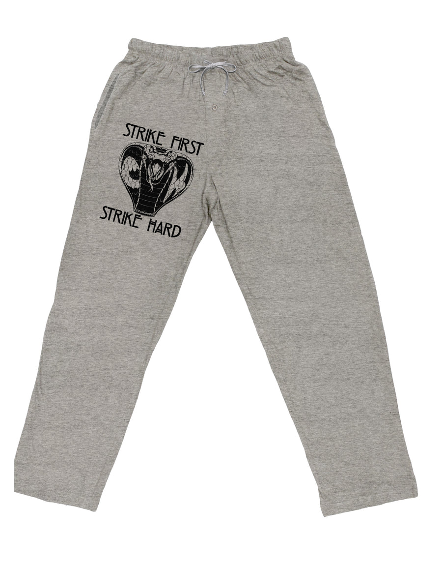 TooLoud Strike First Strike Hard Cobra Adult Loose Fit Lounge Pants-Lounge Pants-TooLoud-Ash-Gray-Small-Davson Sales