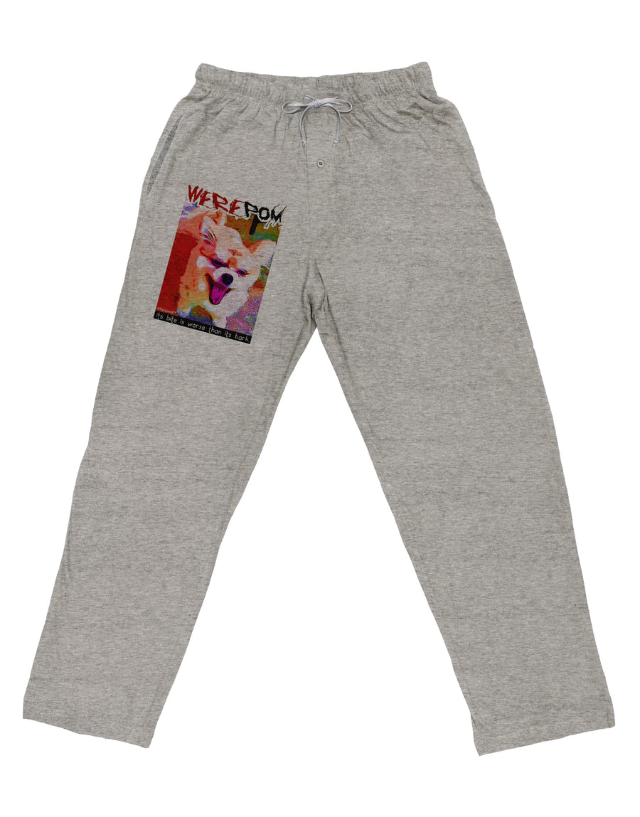 WerePom - Werewolf Pomeranian Adult Loose Fit Lounge Pants by TooLoud-Lounge Pants-TooLoud-Ash-Gray-Small-Davson Sales