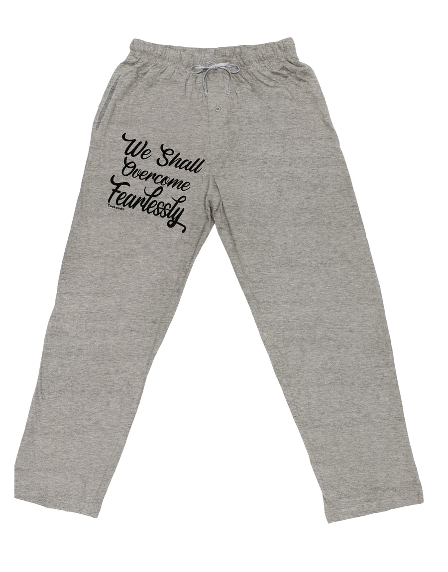 TooLoud We shall Overcome Fearlessly Adult Loose Fit Lounge Pants-Lounge Pants-TooLoud-Ash-Gray-Small-Davson Sales