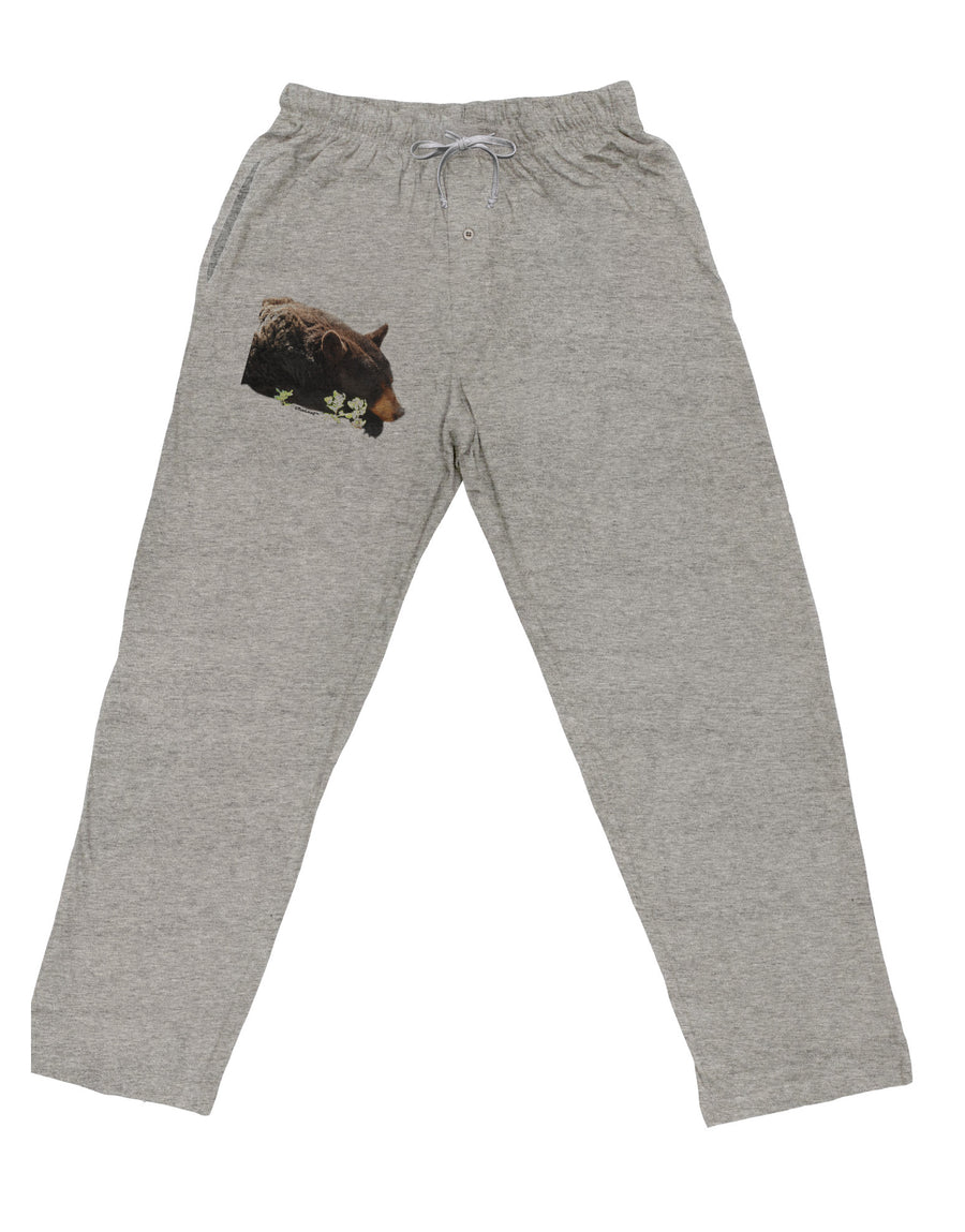 Laying Black Bear Cutout Adult Loose Fit Lounge Pants-Lounge Pants-TooLoud-Ash-Gray-Small-Davson Sales