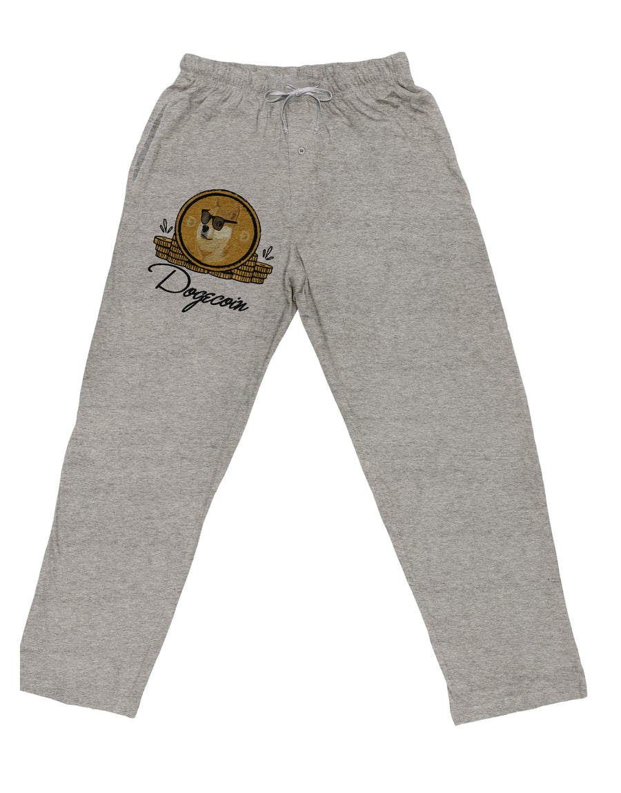 TooLoud Doge Coins Adult Loose Fit Lounge Pants-Lounge Pants-TooLoud-Ash-Gray-Small-Davson Sales