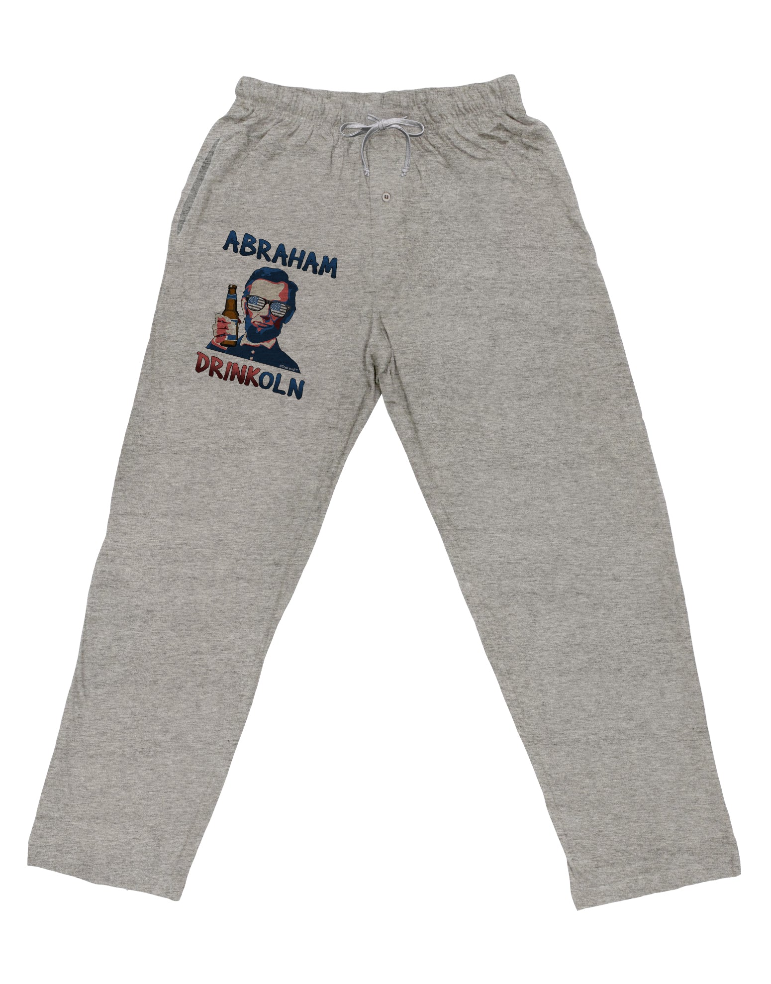 Abraham Drinkoln with Text Adult Loose Fit Lounge Pants-Lounge Pants-TooLoud-Ash-Gray-Small-Davson Sales