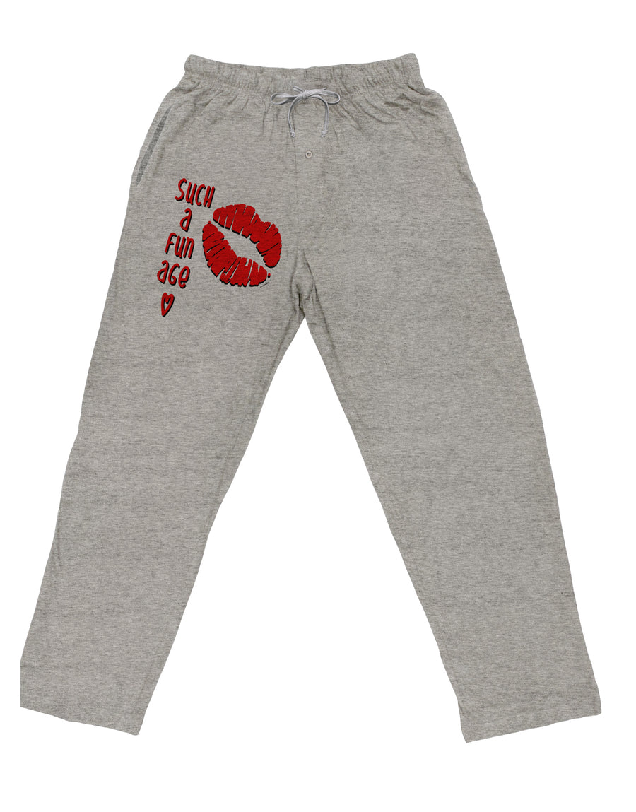 TooLoud Such a Fun Age Kiss Lips Adult Loose Fit Lounge Pants-Lounge Pants-TooLoud-Ash-Gray-Small-Davson Sales