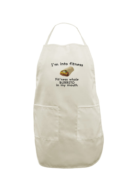 I'm Into Fitness Burrito Funny White Plus Size Apron by TooLoud-Bib Apron-TooLoud-White-OSFM-PlusSize-Davson Sales