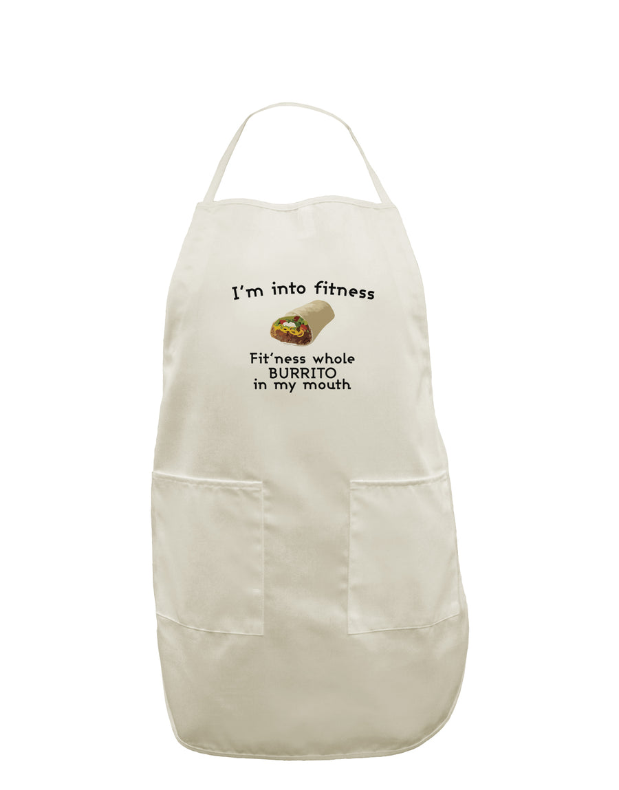 I'm Into Fitness Burrito Funny White Plus Size Apron by TooLoud-Bib Apron-TooLoud-White-OSFM-PlusSize-Davson Sales