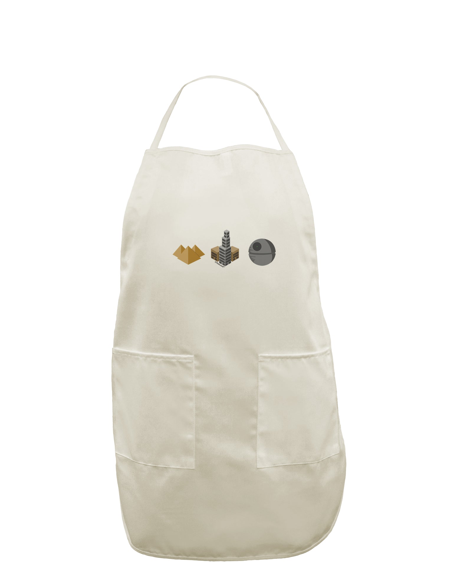 History of Architecture Funny Sci-fi White Plus Size Apron by TooLoud-Bib Apron-TooLoud-White-OSFM-PlusSize-Davson Sales