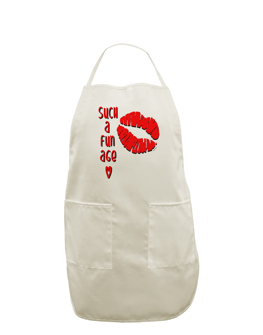 TooLoud Such a Fun Age Kiss Lips White Plus Size Apron-Bib Apron-TooLoud-Davson Sales