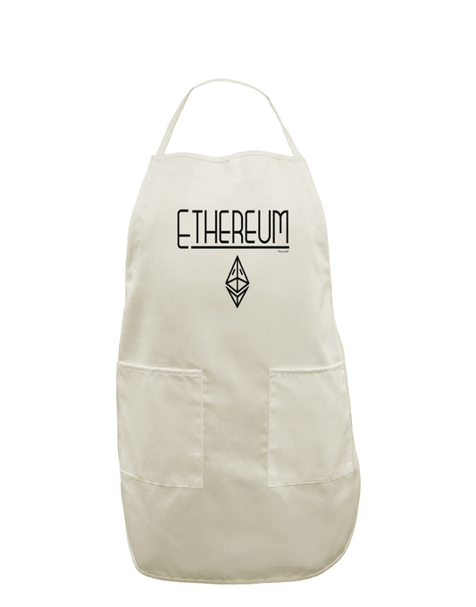 TooLoud Ethereum with logo White Plus Size Apron-Bib Apron-TooLoud-Davson Sales