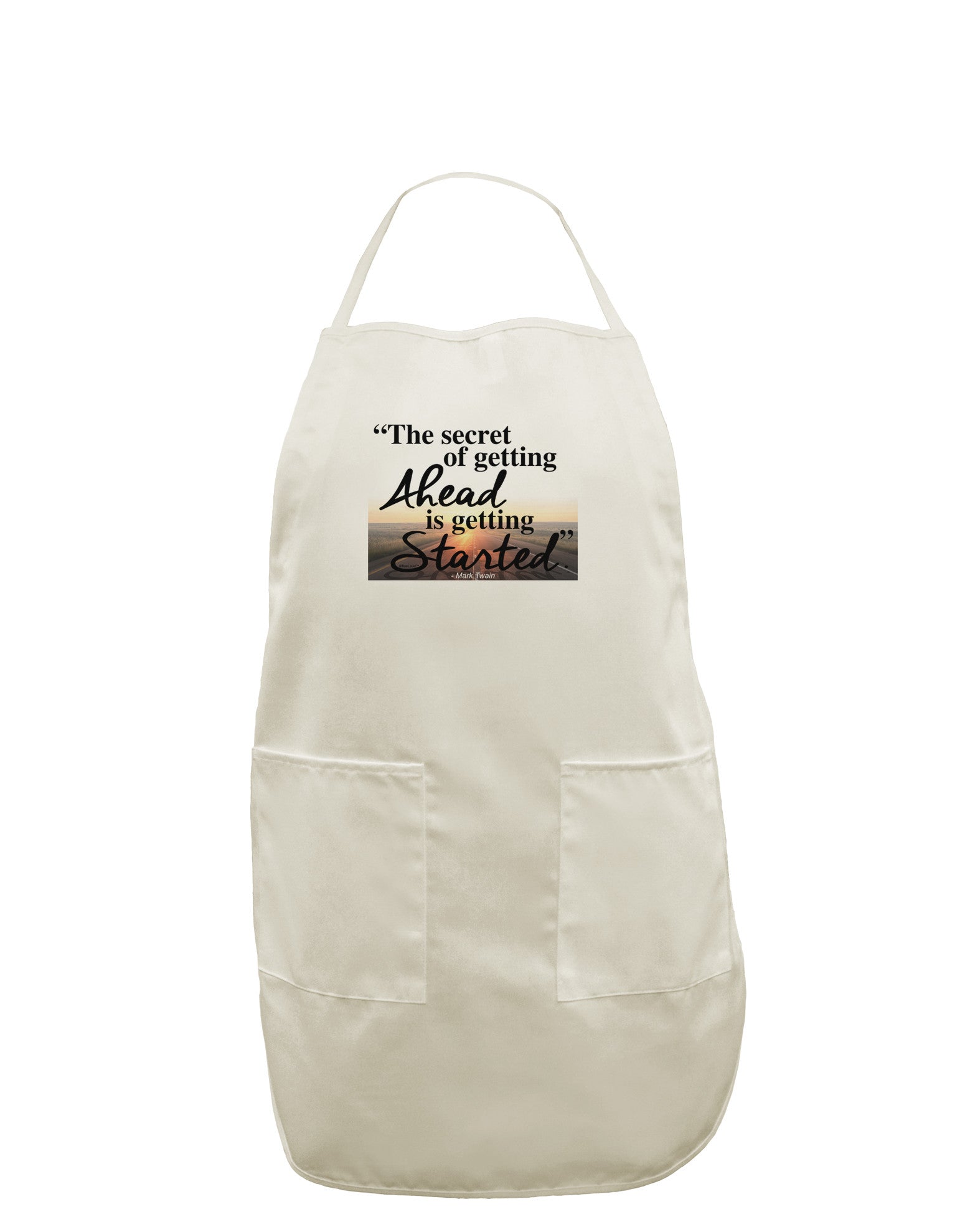 Getting Ahead Mark Twain White Plus Size Apron-Bib Apron-TooLoud-White-OSFM-PlusSize-Davson Sales
