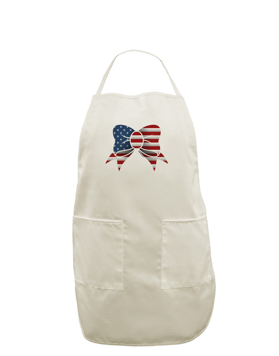 Patriotic Bow White Plus Size Apron-Bib Apron-TooLoud-White-OSFM-PlusSize-Davson Sales