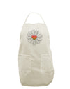 Pretty Daisy Heart White Plus Size Apron-Bib Apron-TooLoud-Davson Sales