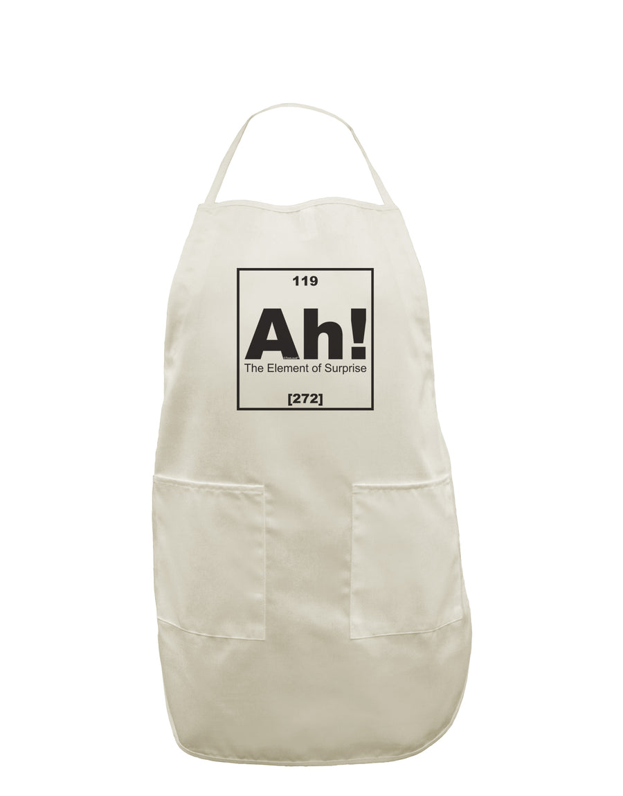 Ah the Element of Surprise Funny Science White Plus Size Apron by TooLoud-Bib Apron-TooLoud-White-OSFM-PlusSize-Davson Sales