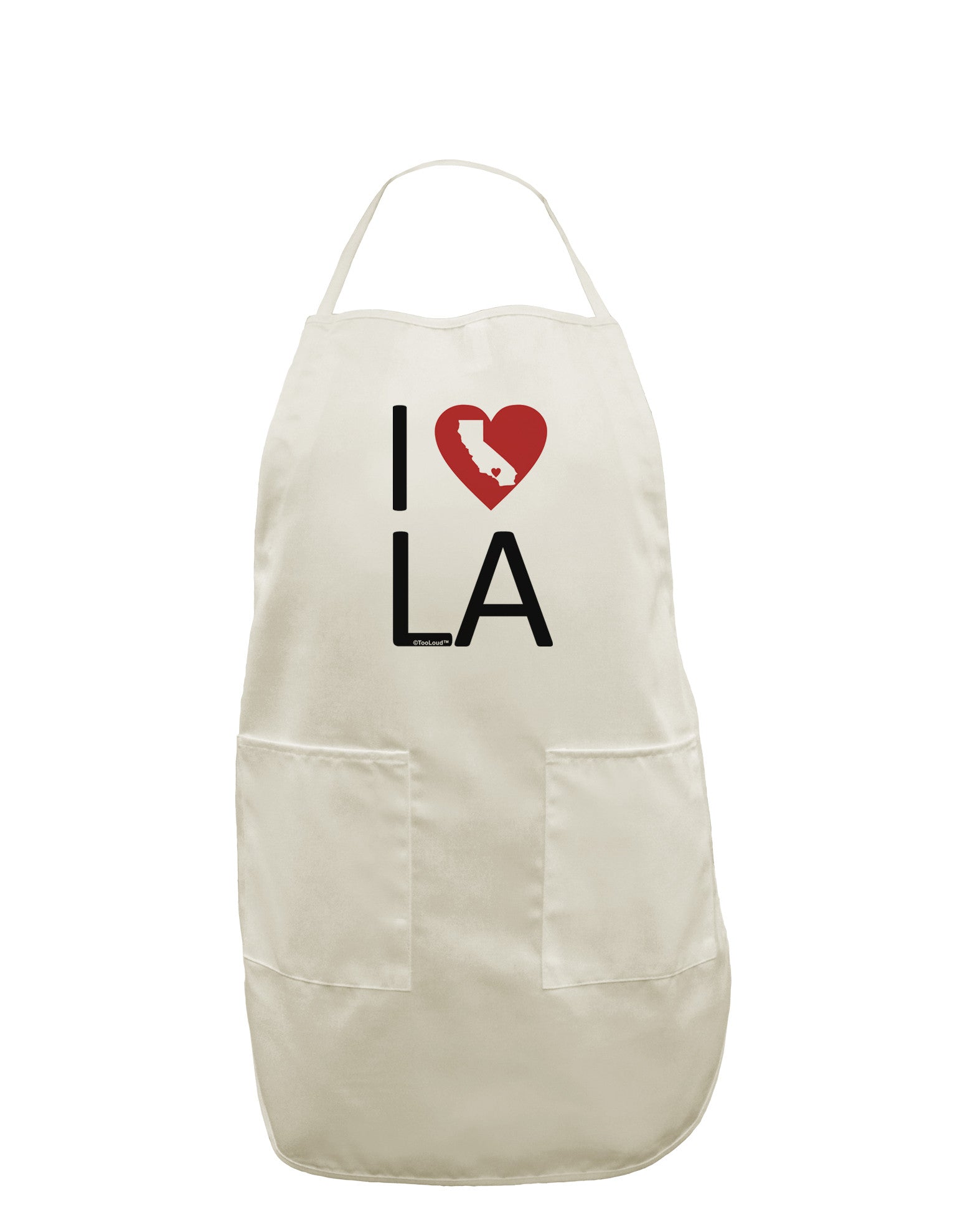I Heart Los Angeles White Plus Size Apron-Bib Apron-TooLoud-White-OSFM-PlusSize-Davson Sales