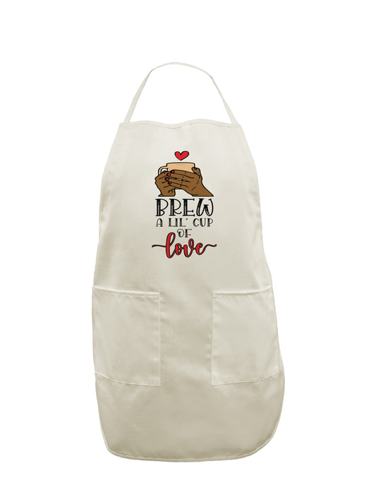 TooLoud Brew a lil cup of love White Plus Size Apron-Bib Apron-TooLoud-Davson Sales