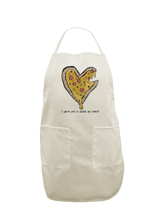 TooLoud I gave you a Pizza my Heart White Plus Size Apron-Bib Apron-TooLoud-Davson Sales