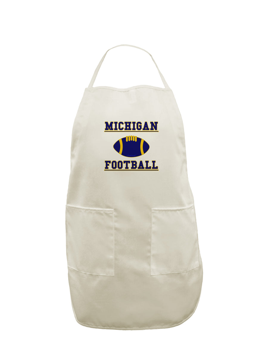 Michigan Football White Plus Size Apron by TooLoud-Bib Apron-TooLoud-White-OSFM-PlusSize-Davson Sales