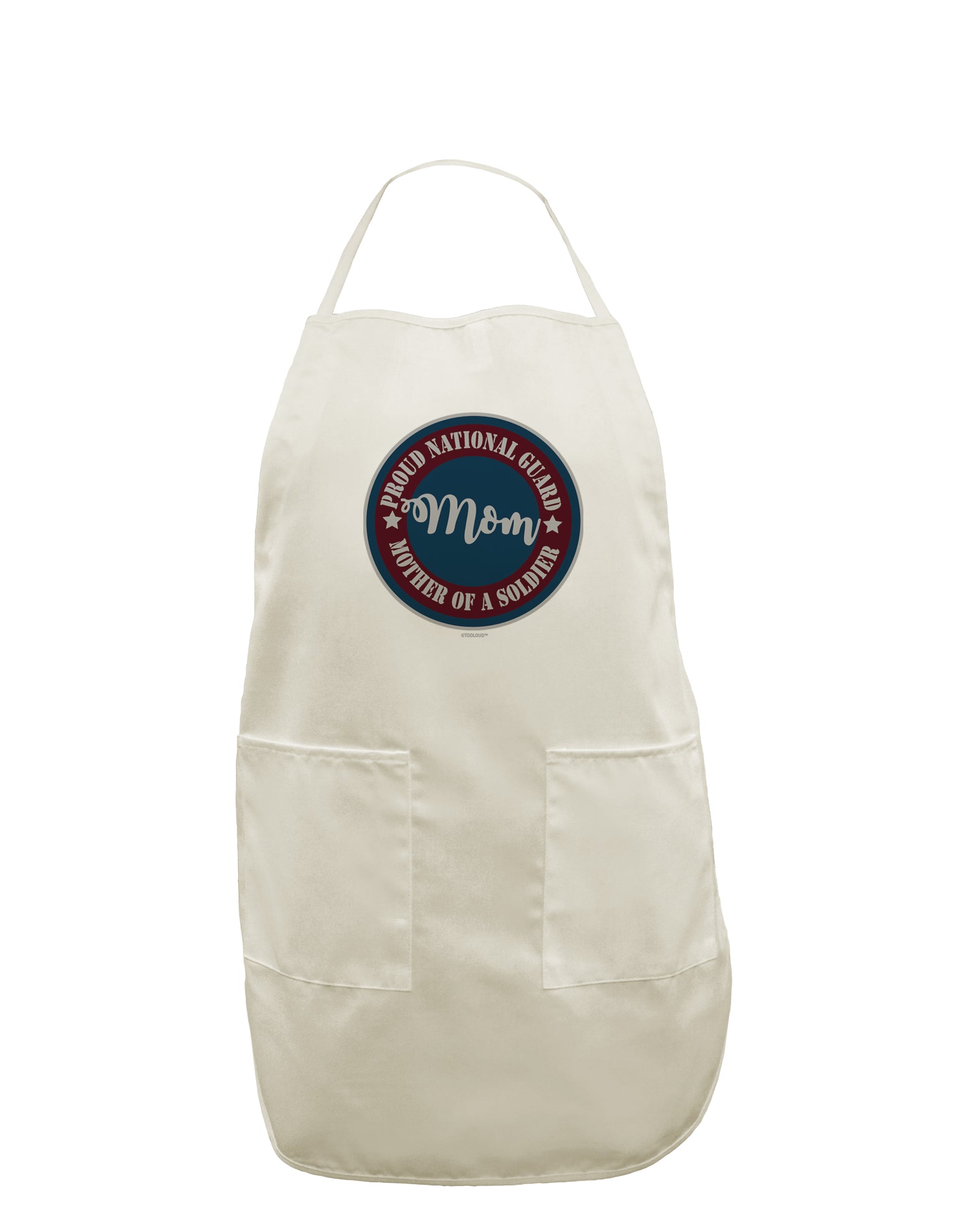 TooLoud Proud National Guard Mom White Plus Size Apron-Bib Apron-TooLoud-Davson Sales