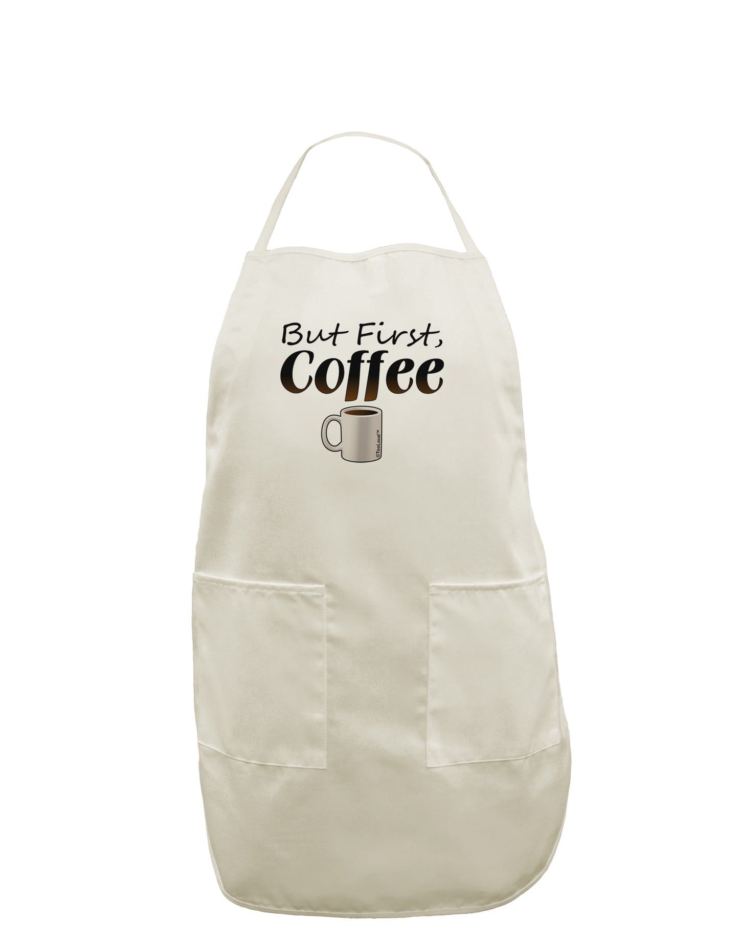 But First Coffee White Plus Size Apron by TooLoud-Bib Apron-TooLoud-White-OSFM-PlusSize-Davson Sales