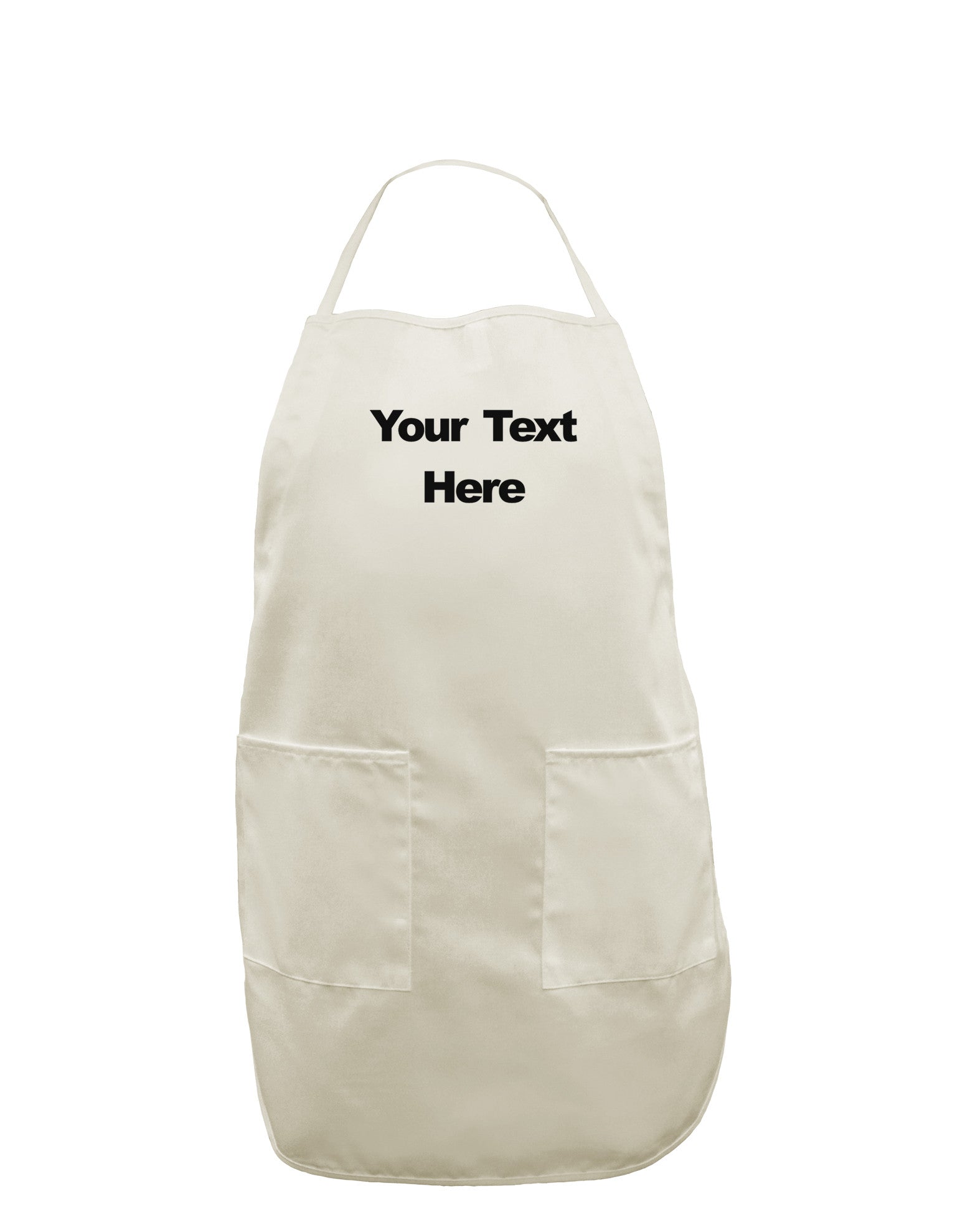 Enter Your Own Words Customized Text White Plus Size Apron-Bib Apron-TooLoud-White-OSFM-PlusSize-Davson Sales